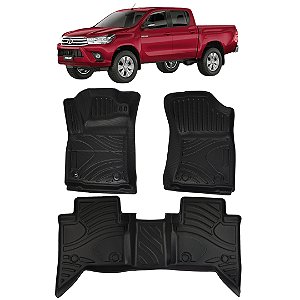 Jogo Tapete Bandeja Toyota Hilux 2016 até 2024 Automotivo