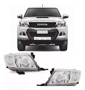 Par Farol Toyota Hilux Sr Srv Acrílico Vo6 Abs 2012 13 14 15