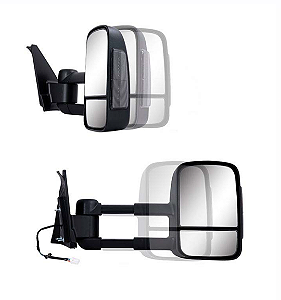 Retrovisor Americano Reboque Hilux 2016-2022 Preto