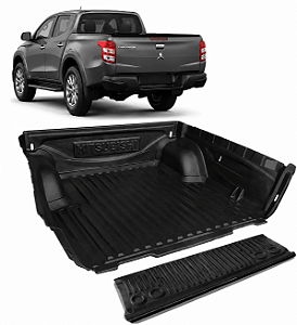 Protetor de Caçamba Mitsubishi L200 Triton 2017 a 2023 Com Borda Superior e Tampa Traseira