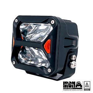 Farol Auxiliar LED Quadrado 6 LEDs 60W 7.200 Lm - Off Road