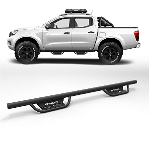 Estribo Lateral Tubular TX Ford Ranger Cabine Dupla 2013-2025 Preto Fosco