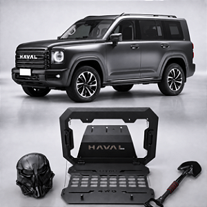 Grade Painel Lateral Haval H9 2025+ com Pá e Máscara Off-Road