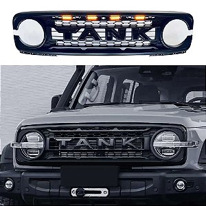 Grade Frontal Raptor com 4 LEDs Âmbar GWM Tank 300 2025+ Preta