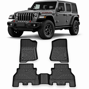 Tapete Bandeja 3D Jeep Wrangler 2018 a 2025 5 Lugares