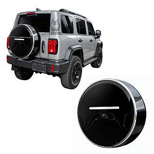 Protetor de Estepe G Look GWM Tank 300 2025+ Preto com Aro Inox
