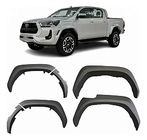 Alargador de Paralama Toyota Hilux SRX 2021 a 2026 – Modelo GR Plus Preto