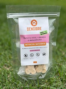 Biscoito Batata-doce, Linhaça e Manjericão