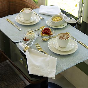 Conjunto Rafaela Azul e Laura - 2 Jogos Americanos e 2 Guardanapos