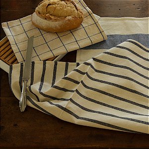 KIT Pano de Copa Mixed Azul-Algodão 40x60cm (3 peças)