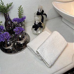 Toalha Branca Lavabo Classic - Algodão, 30x30cm