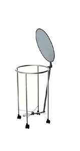 Porta Saco Hamper Inox com Tampa em ABS Hospitalar