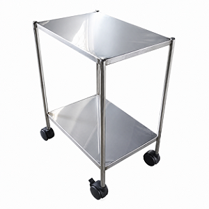 Mesa Auxiliar Hospitalar com Rodízio em Inox