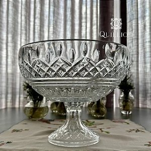 Centro de Mesa de cristal Decorativo com Pé