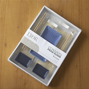 Conjunto 9 Peças para Sushi Yuki Bambu