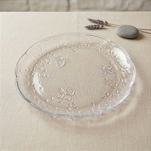 Prato Raso New Butterfly 26,5x27x2cm Cristal Ecológico