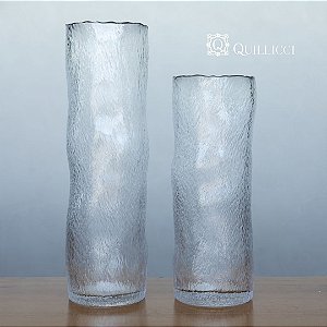 VASO DE VIDRO TEXTURIZADO