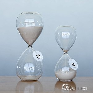 AMPULHETA DE VIDRO 15 MINUTOS