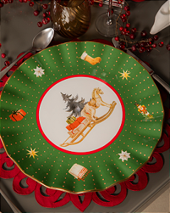 Sousplat Christmas Gifts Verde