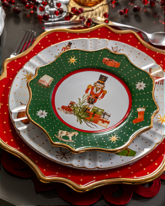 Prato Sobremesa Christmas Gifts 1Verde