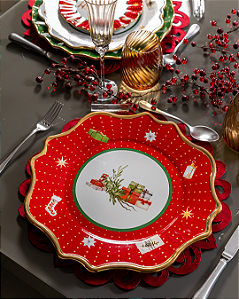 Sousplat Christmas Gifts Vermelho