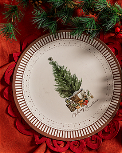 Sousplat de Natal com Borda Listrada