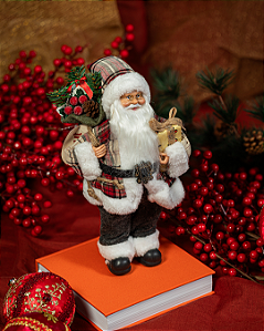 Papai Noel Com Casaco Xadrez