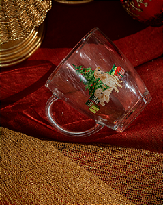 Caneca de Vidro Natalina