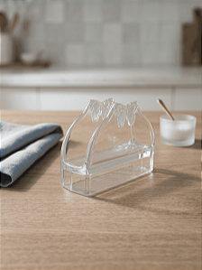 Porta-Guardanapos Butterfly 13x4x9cm | Vidro