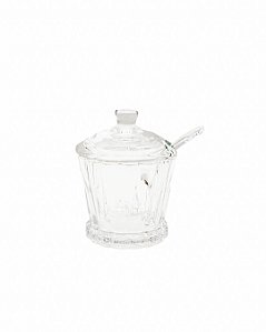 Açucareiro Radial com Colher e Tampa 210ml | Cristal de Chumbo