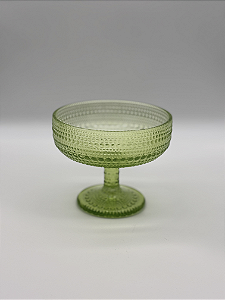 Taça sobremesa pérola 6 un. verde 310 ml | vidro