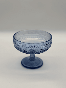 Taça sorvete pérola 6 un. azul 310 ml | vidro