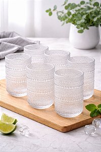 Copo pérola 6 un. transparente 460 ml | vidro