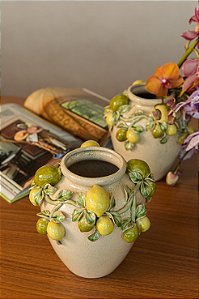 Vaso Limões Siciliano P | Cerâmica 30x20