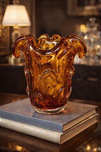 Jarra de vidro decorativa ambar | 12x16