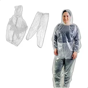 Conjunto Capa de Chuva Transparente | Calça + Capa com Capuz – Tamanho Único