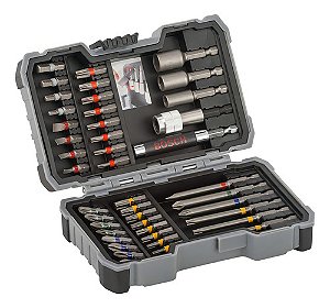 JOGO BITS PONTAS E SOQUETES KIT 43 PEÇAS BOSCH