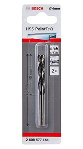 Broca p Metal PointTeQ 4,0mm 2PÇS BOSCH - 2608577161