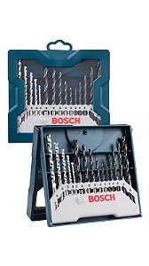 Mini X-Line com 15 brocas p perfurar metal concreto madeira