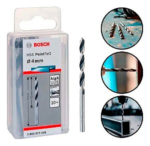 Broca Hss Pointteq 4.0mm 10pcs bosch - 2608577208
