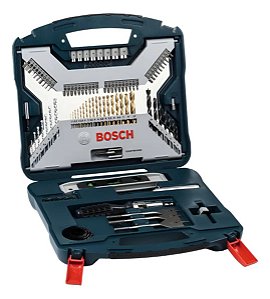 Set Acessórios X-Line 100pçs Kit Pontas Brocas Titânio bosch