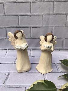 Kit Anjo com Pomba e Livro