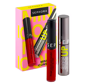 Kit Sephora Mini Icons – Batom Líquido + Máscara de Cílios