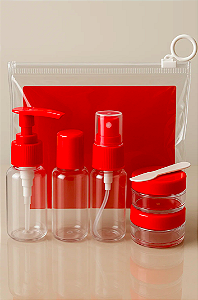 Kit de Viagem Travel Rosa – 7 Peças