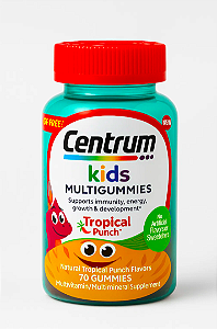 Centrum Kids Multigummies – 70 Gomas | Sabor Tropical Punch