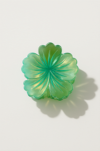 Presilha Acrílica Flor 5 Pétalas – verde