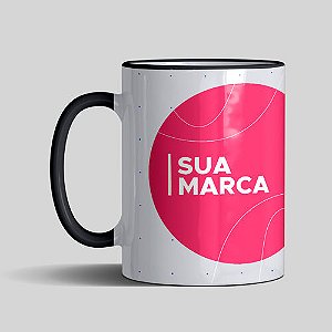 Caneca com Borda e Alça Colorida