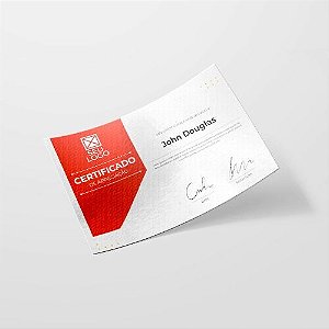 📜 Certificado Personalizado em Papel Metalizado