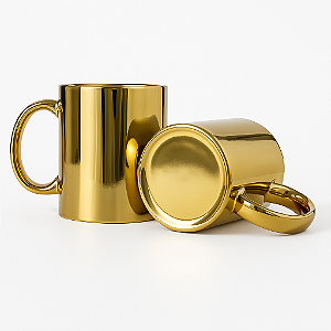 Caneca Metalizada Ouro