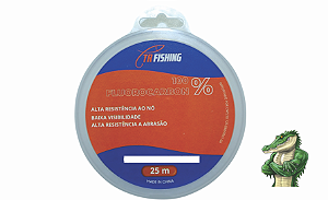 Linha Fluorocarbon 100% rolo com 25m Alta resistência 0,60mm